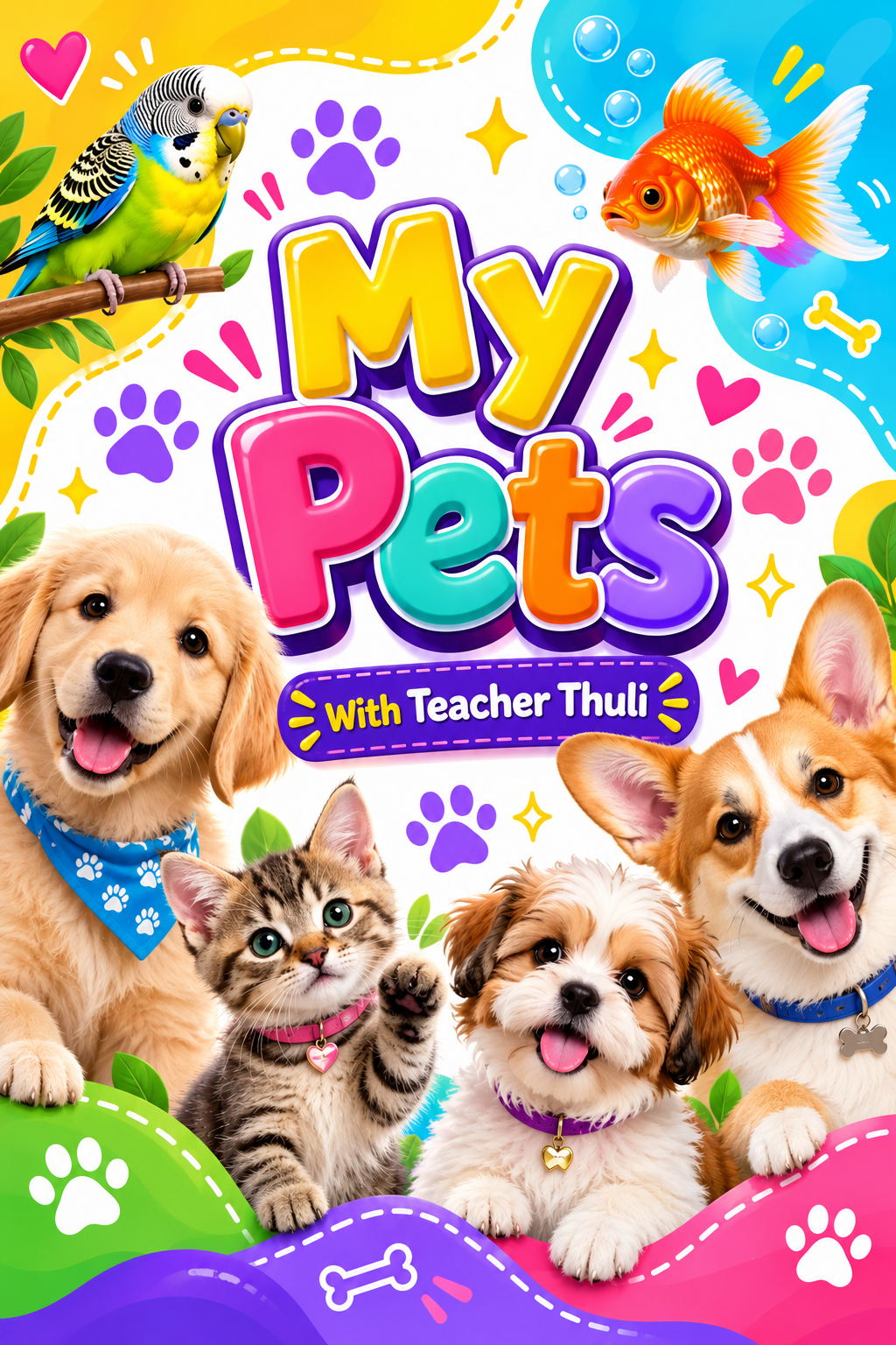 My Pets Vocabulary | English for Kids Level 1 poster