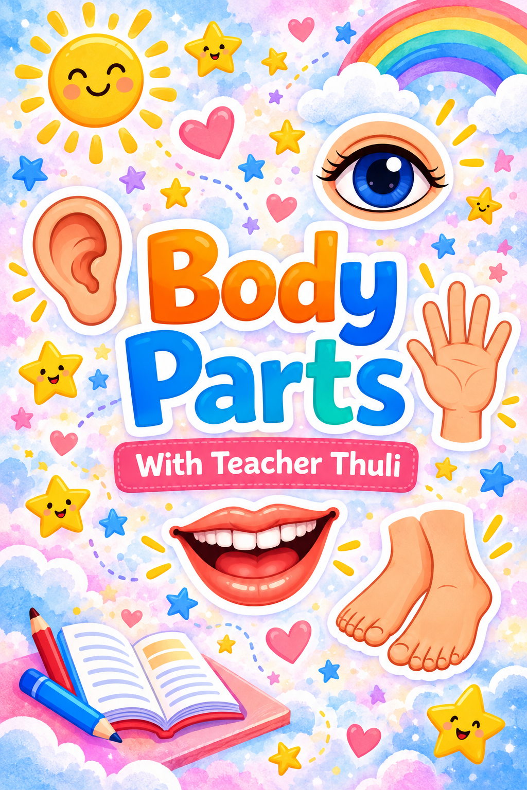 Body Parts Vocabulary lesson poster