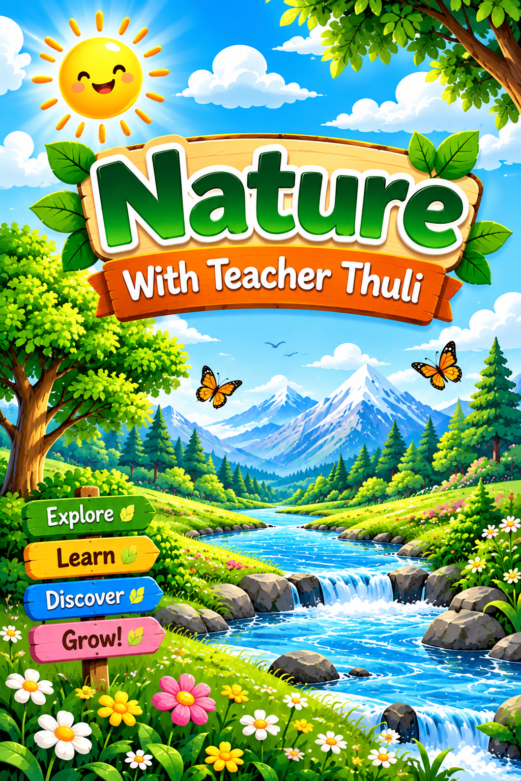 Nature Vocabulary for Kids poster